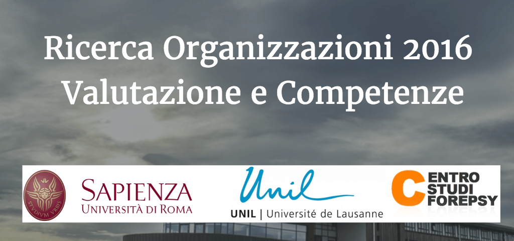 Ricerca Organizzazioni 2016 - Valutazione e Competenze