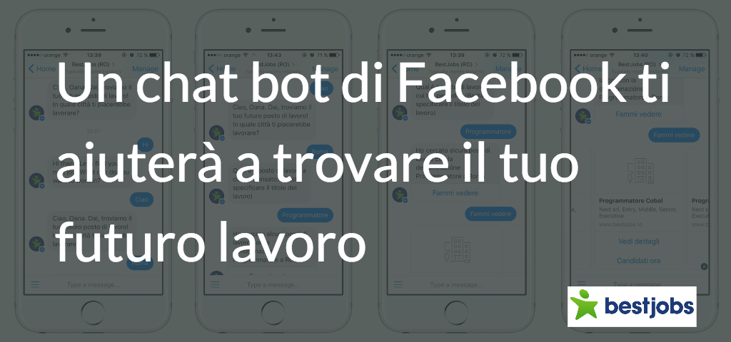 Un chat bot di Facebook ti aiuterà a trovare il tuo futuro lavoro