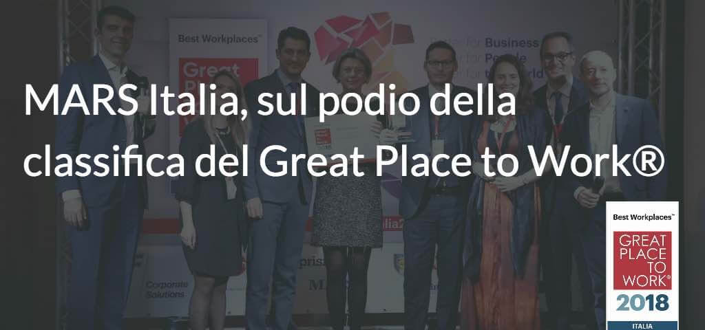 MARS Italia, sul podio della classifica del Great Place to Work®