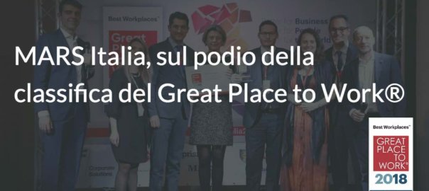 MARS Italia, sul podio della classifica del Great Place to Work®