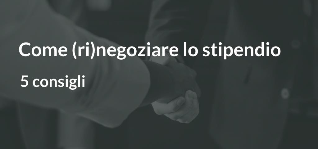 Come rinegoziare lo stipendio