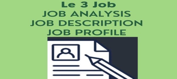 Job Analysis, Job Description Job Profile