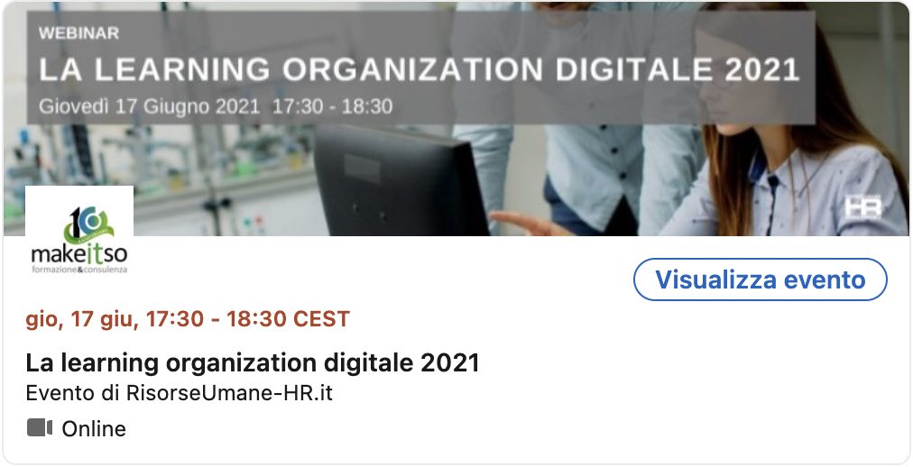 la learning organization digitale 2021
