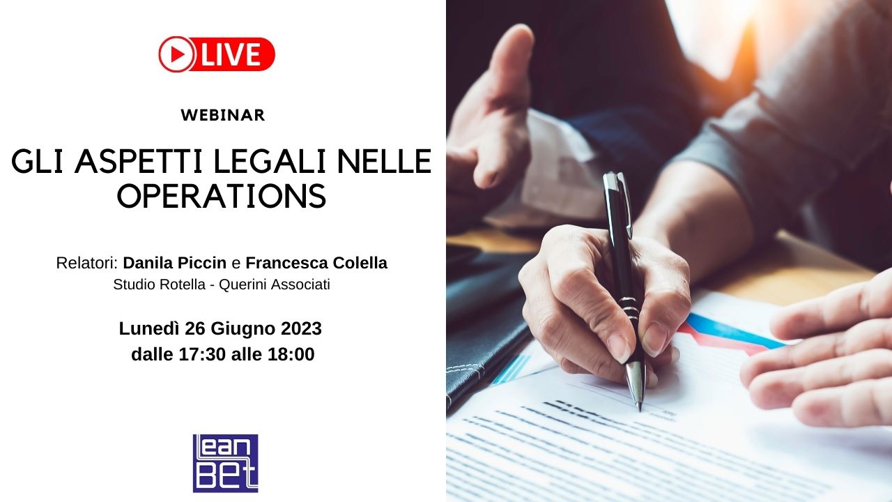 Webinar Gli aspetti legali nelle operations