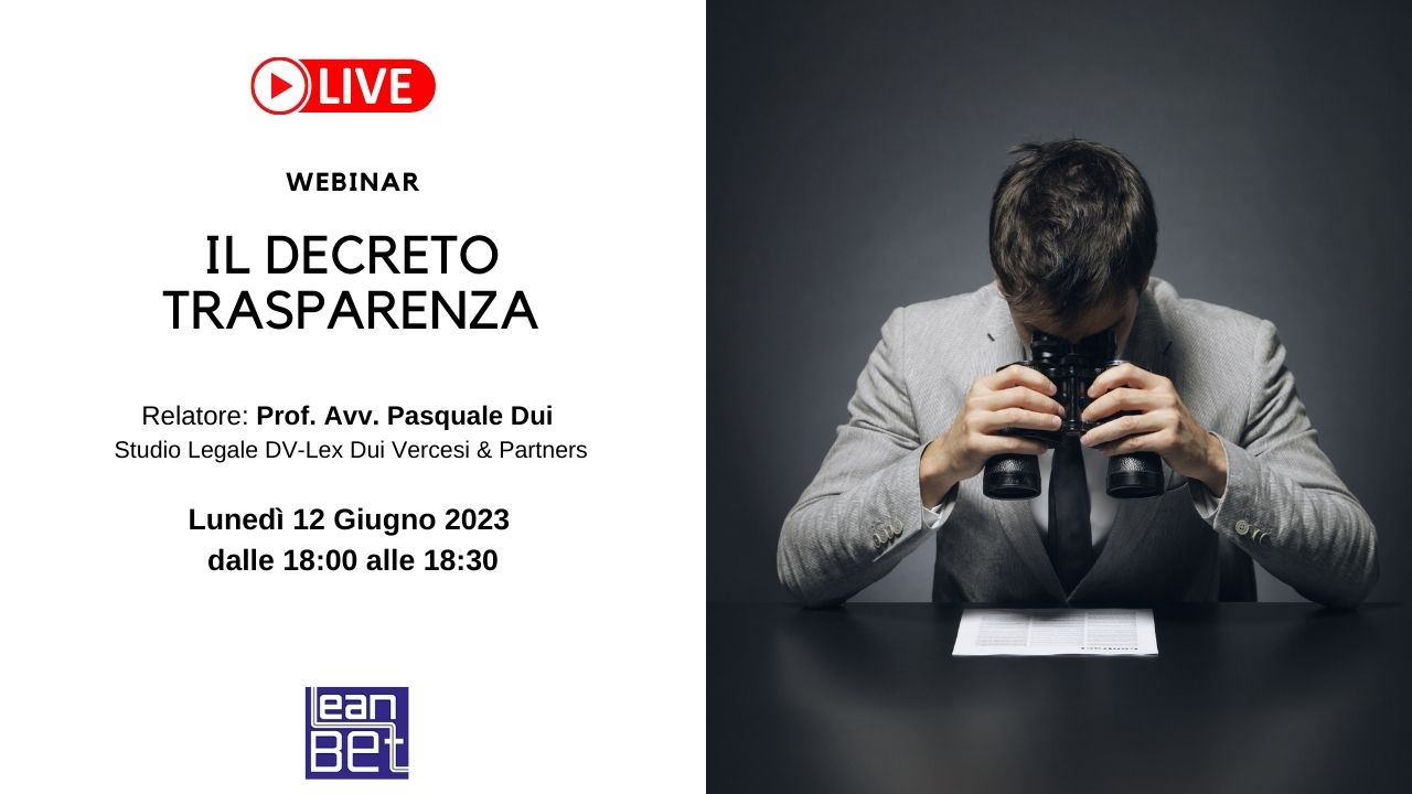 webinar sul decreto trasparenza