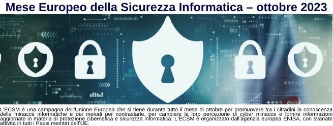 Mese Europeo della Sicurezza Informatica – ottobre 2023