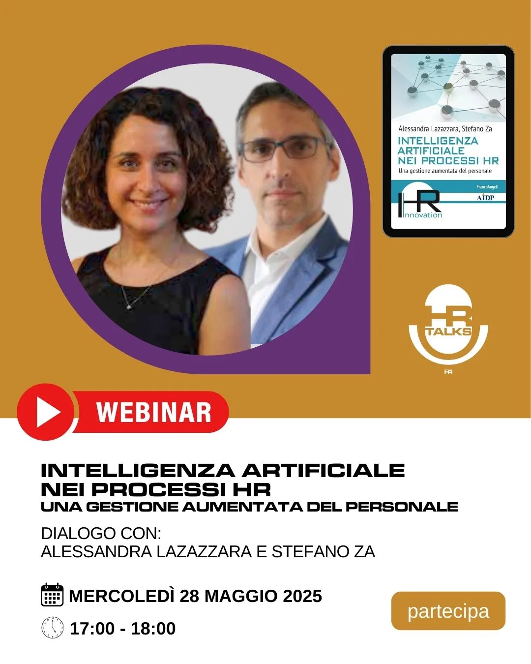 Intelligenza Artificiale nei processi HR- webinar in programma